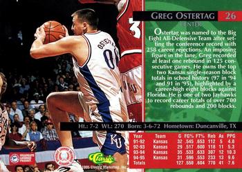 1995 Classic Rookies - Silver Foil #26 Greg Ostertag Back