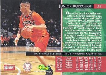 1995 Classic Rookies - Silver Foil #31 Junior Burrough Back