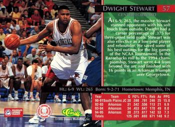 1995 Classic Rookies - Silver Foil #57 Dwight Stewart Back