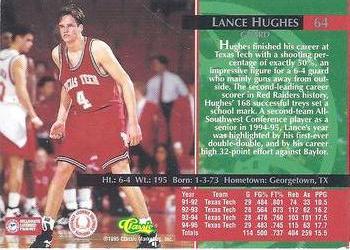 1995 Classic Rookies - Silver Foil #64 Lance Hughes Back
