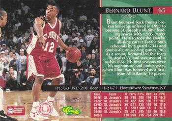 1995 Classic Rookies - Silver Foil #65 Bernard Blunt Back