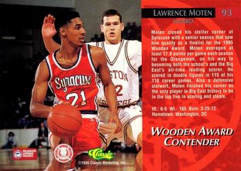1995 Classic Rookies - Silver Foil #93 Lawrence Moten Back