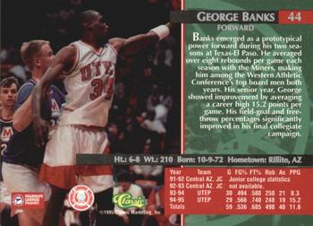 1995 Classic Rookies - Autograph Edition #44 George Banks Back