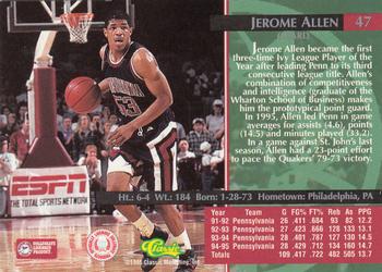 1995 Classic Rookies - Autograph Edition #47 Jerome Allen Back