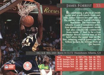 1995 Classic Rookies - Autograph Edition #55 James Forrest Back