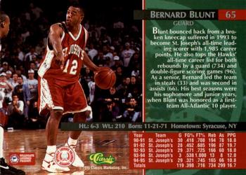 1995 Classic Rookies - Autograph Edition #65 Bernard Blunt Back
