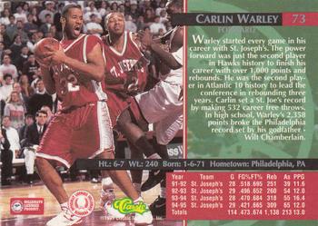 1995 Classic Rookies - Autograph Edition #73 Carlin Warley Back