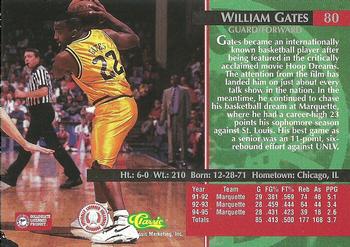 1995 Classic Rookies - Autograph Edition #80 William Gates Back