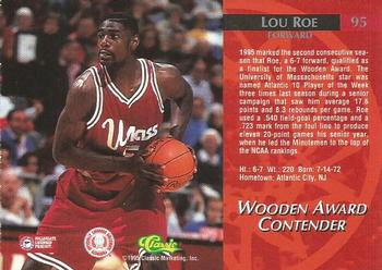 1995 Classic Rookies - Autograph Edition #95 Lou Roe Back
