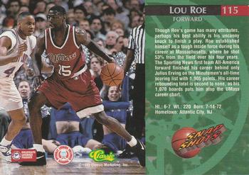 1995 Classic Rookies - Autograph Edition #115 Lou Roe Back