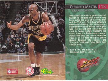 1995 Classic Rookies - Autograph Edition #118 Cuonzo Martin Back