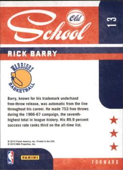2010-11 Panini Prestige - Old School #13 Rick Barry Back