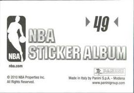 2010-11 Panini Stickers #49 Andrea Bargnani Back