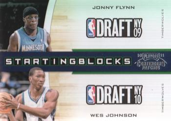 2010-11 Playoff Contenders Patches - Starting Blocks #10 Jonny Flynn / Wesley Johnson Front