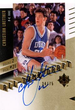 2010-11 Upper Deck Ultimate Collection - All-Time Draft Signatures Gold #21 Christian Laettner Front