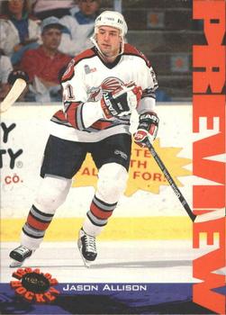1994 Classic Draft - 1994-95 Classic Draft Hockey Previews #NNO Jason Allison Front
