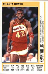 1991-92 Panini Stickers #102 Kevin Willis Front
