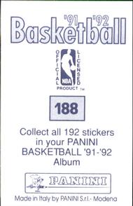 1991-92 Panini Stickers #188 Charles Barkley Back