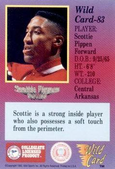 1991-92 Wild Card - 50 Stripe #83 Scottie Pippen Back