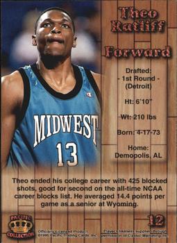 1995 Pacific Prisms - Blue #12 Theo Ratliff Back