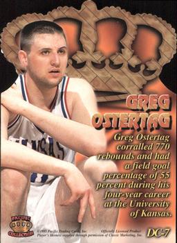 1995 Pacific Prisms - Gold Crown Die Cuts #DC-7 Greg Ostertag Back