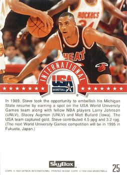 1994 SkyBox USA - Gold #25 Steve Smith Back