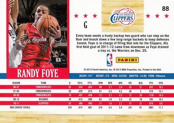 2011-12 Hoops #88 Randy Foye Back