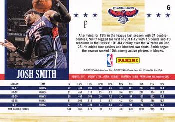 2011-12 Hoops #6 Josh Smith Back