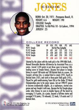 1994-95 Hoops Schick NBA Rookies #NNO Eddie Jones Back