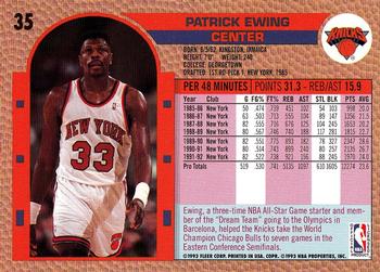 1992-93 Fleer Drake's #35 Patrick Ewing Back