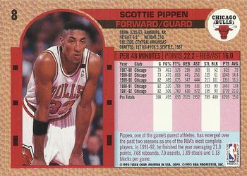 1992-93 Fleer Drake's #8 Scottie Pippen Back