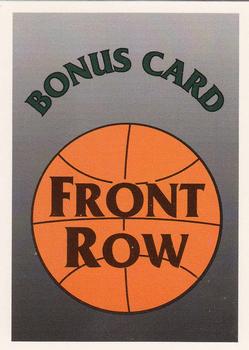 1991 Front Row #50 Bonus Card Front