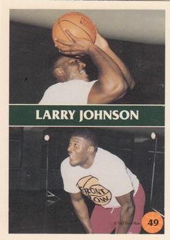 1991 Front Row Italian/English #49 Larry Johnson Back