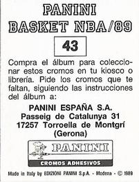 1988-89 Panini Stickers (Spanish) #43 Philadelphia 76ers Logo Back