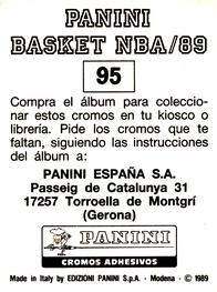 1988-89 Panini Stickers (Spanish) #95 Isiah Thomas Back