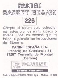 1988-89 Panini Stickers (Spanish) #226 Clyde Drexler Back