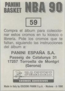 1989-90 Panini Stickers (Spanish) #59 Dominique Wilkins Back