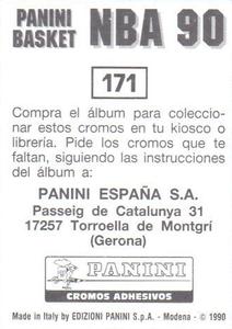 1989-90 Panini Stickers (Spanish) #171 David Robinson Back