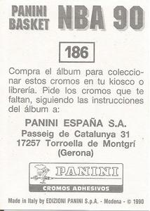 1989-90 Panini Stickers (Spanish) #186 Chris Mullin Back