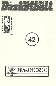 1990-91 Panini Stickers #42 Vinny Del Negro Back