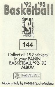 1992-93 Panini Stickers #144 Bill Laimbeer Back