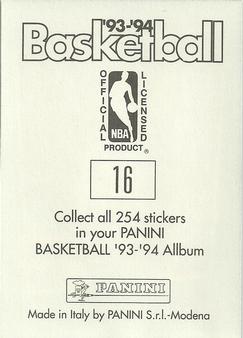 1993-94 Panini Stickers #16 Mark Jackson  Back