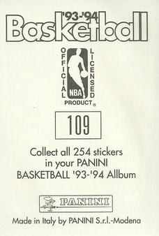1993-94 Panini Stickers #109 Dale Ellis  Back
