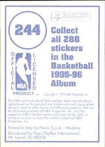 1995-96 Panini Stickers #244 Chris Dudley  Back