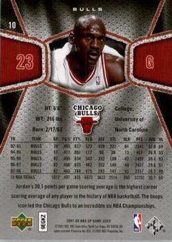 2007-08 SP Game Used #10 Michael Jordan Back