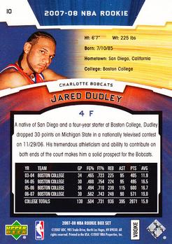 2007-08 Upper Deck Rookie Box Set #10 Jared Dudley Back