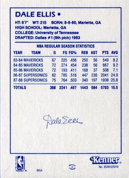 1988 Kenner Starting Lineup Cards #3538122010 Dale Ellis Back