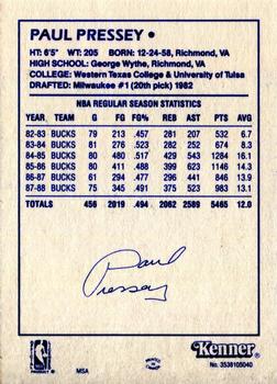 1988 Kenner Starting Lineup Cards #3538105040 Paul Pressey Back
