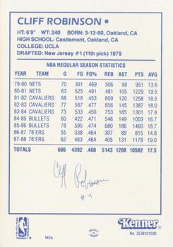 1988 Kenner Starting Lineup Cards #3538101030 Cliff Robinson Back