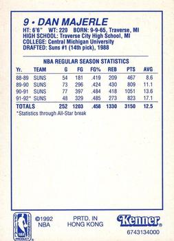 1992 Kenner Starting Lineup Cards #6743134000 Dan Majerle Back